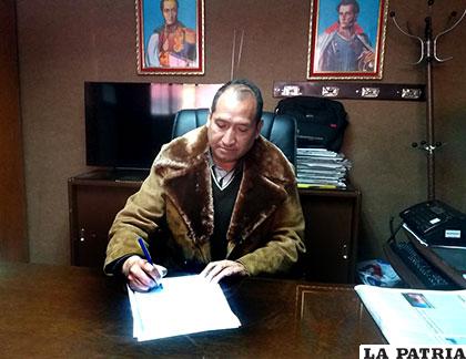 Juan Villarroel Cardozo, delegado distrital del Consejo de la Magistratura en Oruro