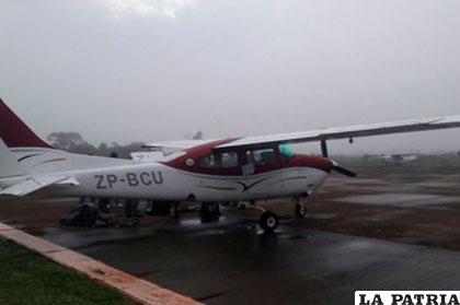 La avioneta secuestrada por las autoridades paraguayas /LA NACI?N