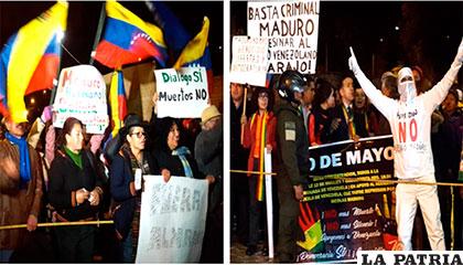 Seguidores al gobierno de Maduro y quienes no lo apoyan se reunieron en embajada /ANF