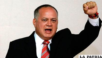 El vicepresidente del oficialista Partido Socialista Unido de Venezuela (PSUV), Diosdado Cabello
