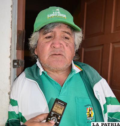 Gualberto Tapia, entrenador de la selección orureña