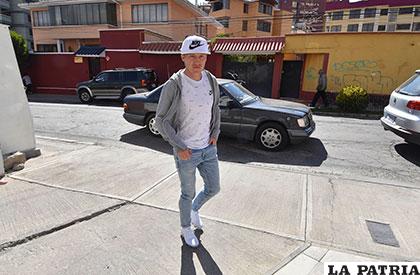 Alejandro Chumacero, jugador del Puebla, de México, se encuentra en La Paz /APG
