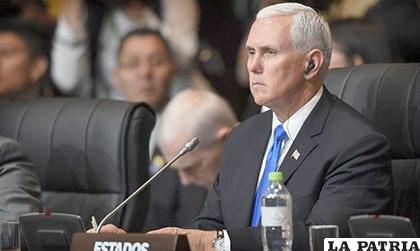 Pence pidió a los países del hemisferio, durante su 
discurso, la suspensión de Venezuela de la OEA /El Nuevo Diario