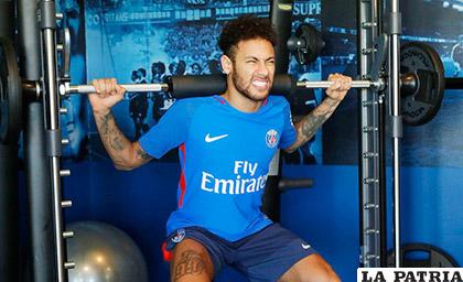 Neymar comenzó su trabajo de recuperación en el PSG