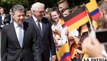 Santos, en su última visita a Alemania como presidente /Tenemos Noticias