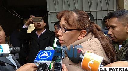 La jueza Cinthya Delgadillo está detenida en celdas policiales /ANF
