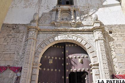 Fachada del Templo de Paria, uno de los bienes patrimoniales de Oruro