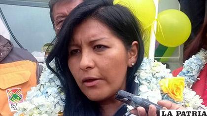 La alcaldesa de El Alto, Soledad Chapetón