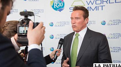 Schwarzenegger emitió este mensaje en la inauguración de la R20 Austrian World Summit /cronicaviva.com.pe