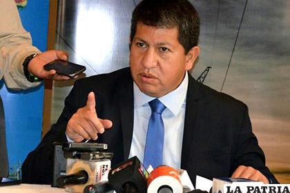 Luis Sánchez, ministro de Hidrocarburos /La Voz de Tarija