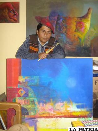 Efraín Chambi Huanca, artista orureño que preside la ABAP de Cochabamba