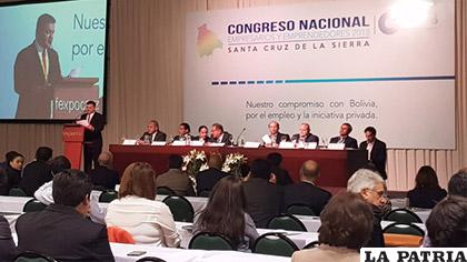 El presidente de la CEPB dio lectura a las conclusiones del congreso /CEPB