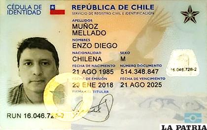 Enzo Diego Muñoz Mellado de 33 años, buscado por la policía /LA PATRIA