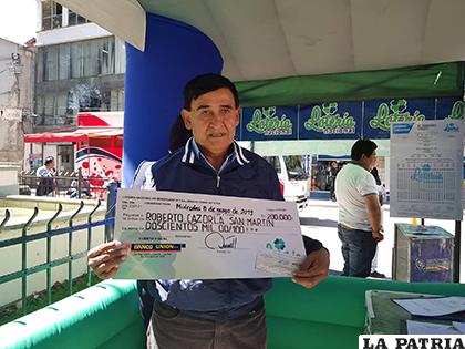 El ganador de los 200 mil bolivianos todavía no tiene pensado qué hacer con lo ganado/ LA PATRIA