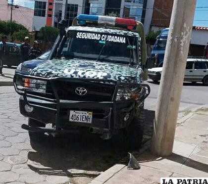 El vehículo afectado pertenece a la Unidad Táctica de Operaciones Policiales (UTOP) /LA PATRIA