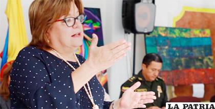 La ministra colombiana de Justicia, Gloria María Borrero /OPI