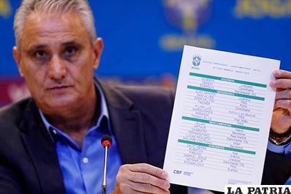 Tite presentó a sus elegidos para esta nueva versión de la copa América /EFE