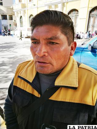 El dirigente de los trabajadores de Avance de Obras, Héctor Miranda /LA PATRIA