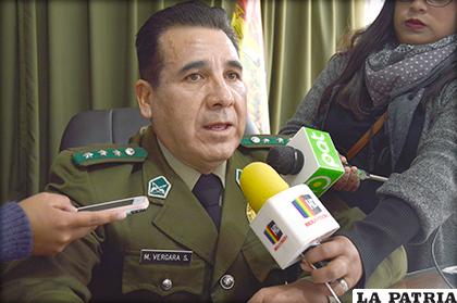 El director de la Felcc, coronel Manuel Vergara se encargó de brindar dicha información /LA PATRIA