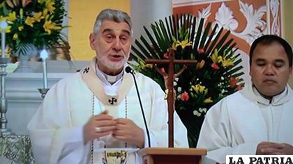 Monseñor Gualberti en homilía de este domingo en Santa Cruz /ERBOL
