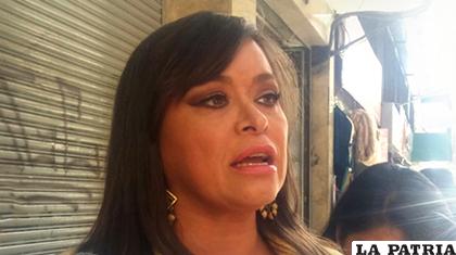 La Asambleísta Departamental de La Paz, Claudia Bravo /ANF