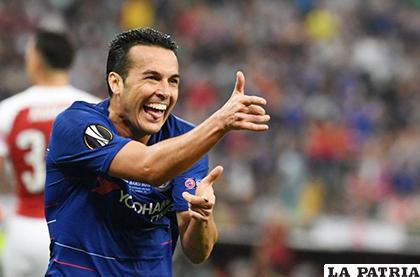 Pedro primer jugador que anota en finales de Liga Europa y Champions /as.com