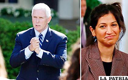 Katie Miller, portavoz del vicepresidente de EE.UU. Mike Pence /EL MERCURIO
