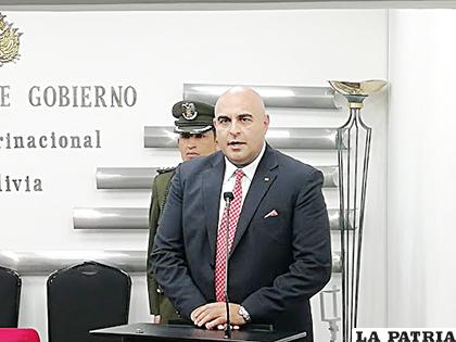 Viceministro de Régimen Interior, Javier Issa /MIN DE GOBIERNO
