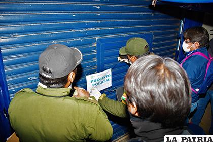 La Policía procedió al precintado del lugar /LA PATRIA
