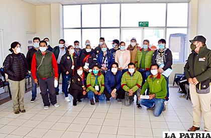 Integrantes de la brigada médica en su llegada a Trinidad /Ministerio de Salud

