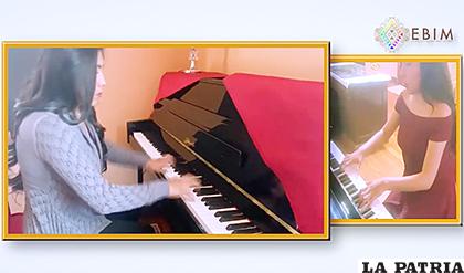 Dunia Rojas Plata en el piano /Ebim Oruro /Facebook