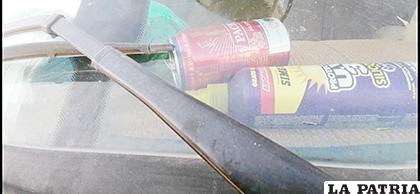 Una lata de cerveza encontrada en la cabina del motorizado /LA PATRIA
