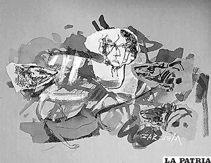 Erazmo Zarzuela
Dibujo - collage sobre cartón