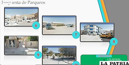 Algunos de los puntos de parqueos /Masa Crítica