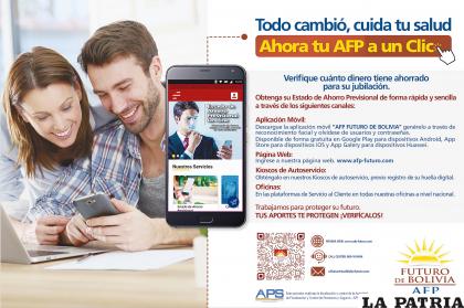 Publicidad Futuro de Bolivia AFP
