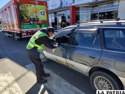 Los controles se realizan en toda la urbe orureña /El Deber