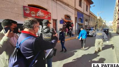 Momento de la aprehensión a los tres jueces /LA PATRIA