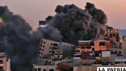 La torre Hanadi albergaba una oficina usada por el grupo militante Hamas /AFP