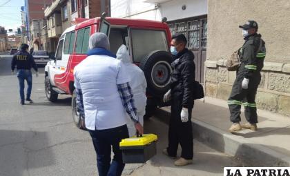 El levantamiento legal del cadáver se efectuó ayer por la mañana /LA PATRIA