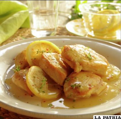 POLLO AL LIMÓN AL ESTILO CHINO