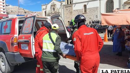 El rescate se efectuó por el Santuario del Socavón /la patria