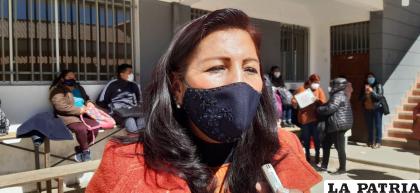 Ejecutiva del magisterio urbano de Oruro, Gardenia Cortez /LA PATRIA