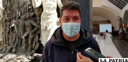 Mario Líber Huarita, presidente de la Federación Departamental de Trabajadores Fabriles de Oruro /LA PATRIA