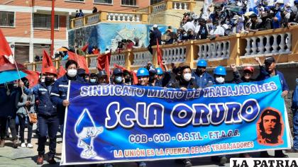 Trabajadores de SeLA fueron parte de la movilización /LA PATRIA