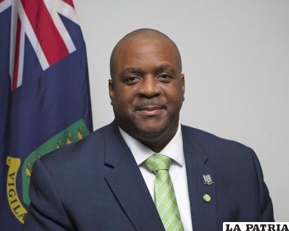Primer ministro Andrew Alturo Fahie /Departamento de Información y Relaciones Públicas del gobierno de las Islas Vírgenes Británicas vía AP