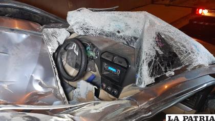 El motorizado tiene daños materiales /LA PATRIA
