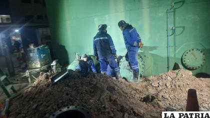 Más de 55 personas de Hansa y SeLA realizaron los trabajos durante el corte de suministro /LA PATRIA