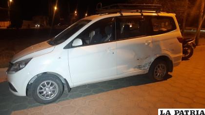 El motorizado blanco recibió la colisión al costado izquierdo 
 /LA PATRIA
