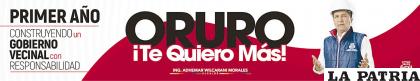 ORURO TE QUIERO MAS - PRIMER AÑO CONSTRUYENDO UN GOBIERNO VECINAL CON RESPONSABILIDAD