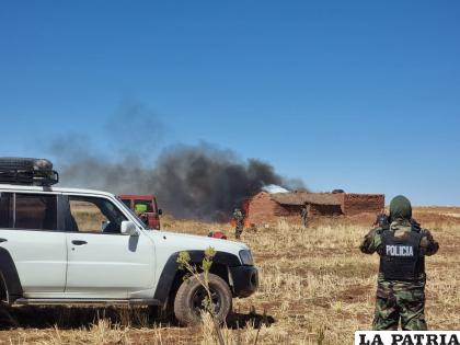 La fábrica de cocaína fue destruida /cortesía
